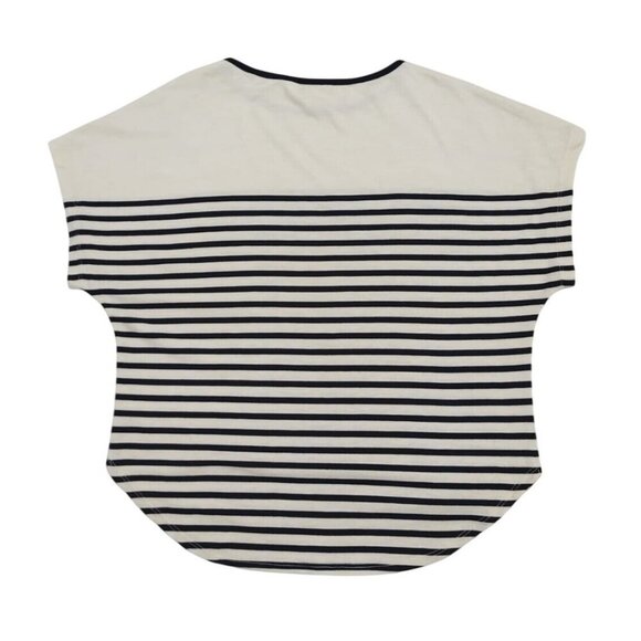 Striped short sleeve casual top by Max Studio London, navy and white. Size XS. - Picture 2 of 7